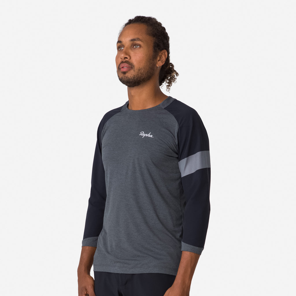Men's Trail 3/4 Sleeve Jersey - Dark Grey/Light Grey