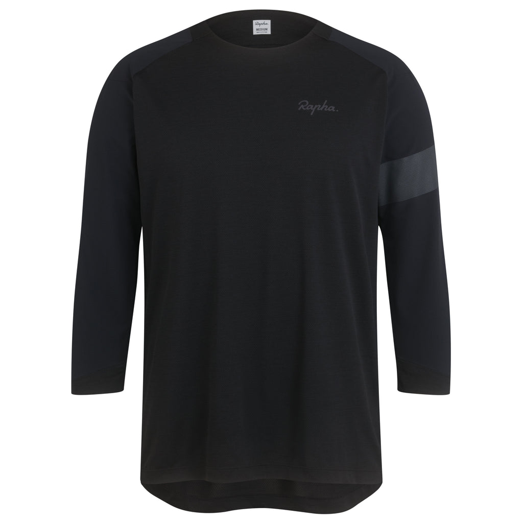 Men's Trail 3/4 Sleeve Jersey - Black/Black