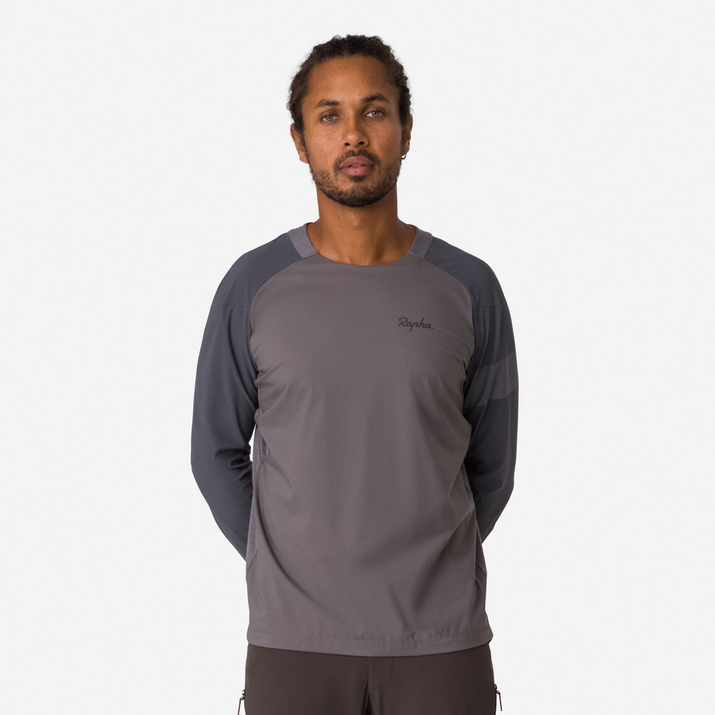 Men's Trail Windblock Jersey - Mushroom / Grey