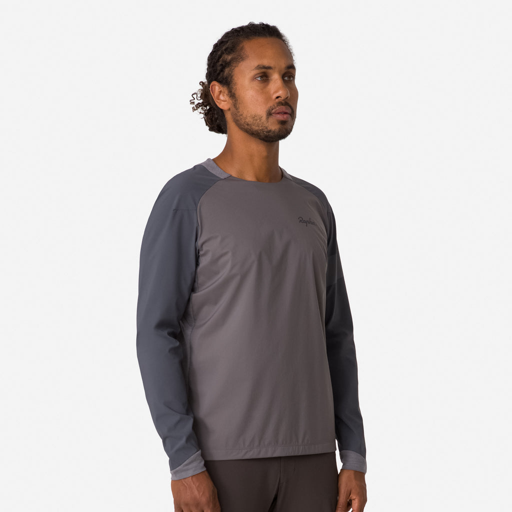 Men's Trail Windblock Jersey - Mushroom / Grey