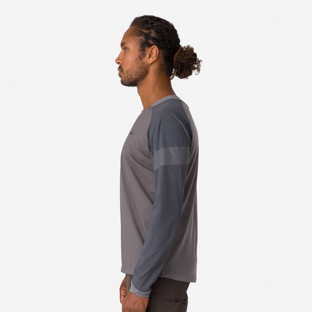 Men's Trail Windblock Jersey - Mushroom / Grey