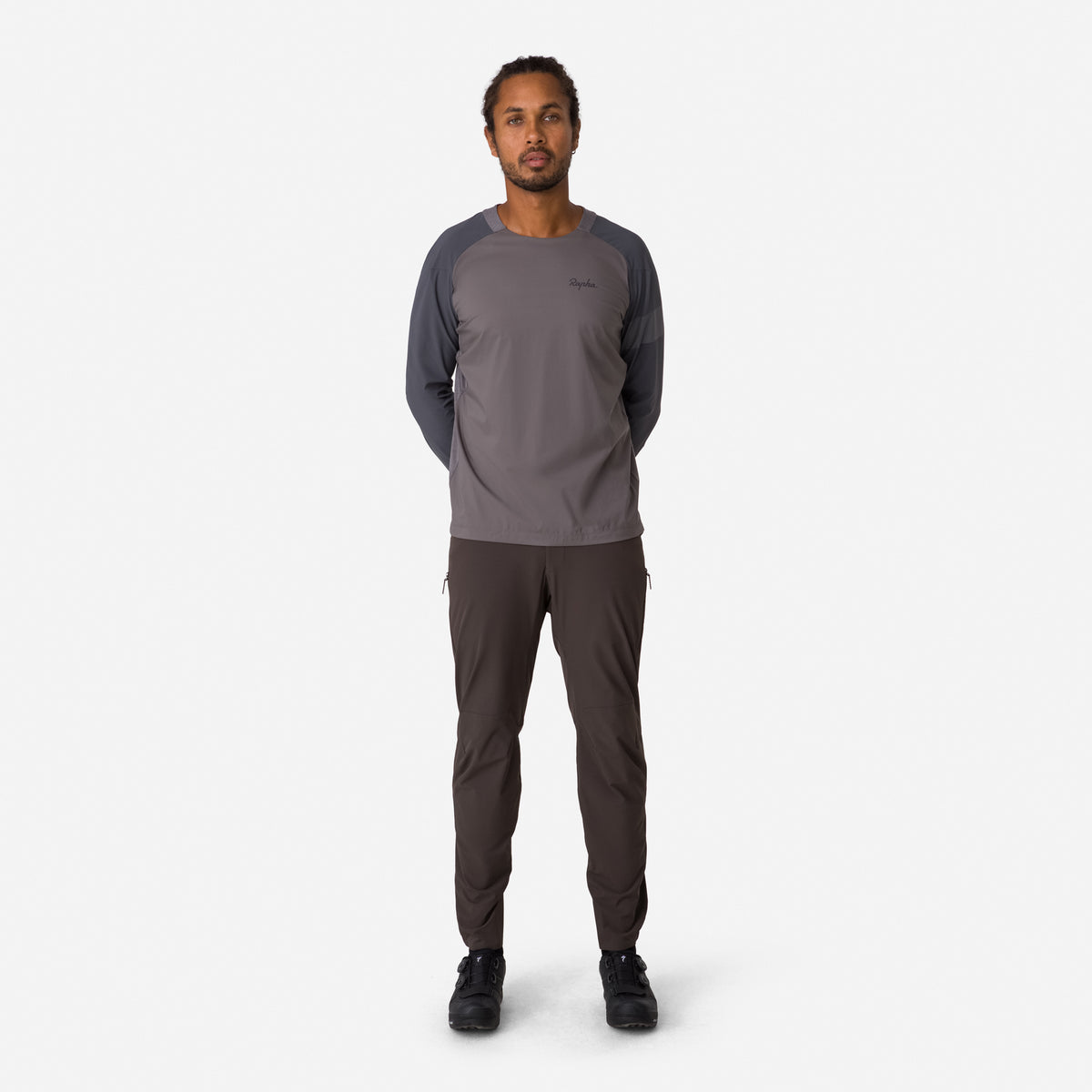 Men's Trail Windblock Jersey - Mushroom / Grey