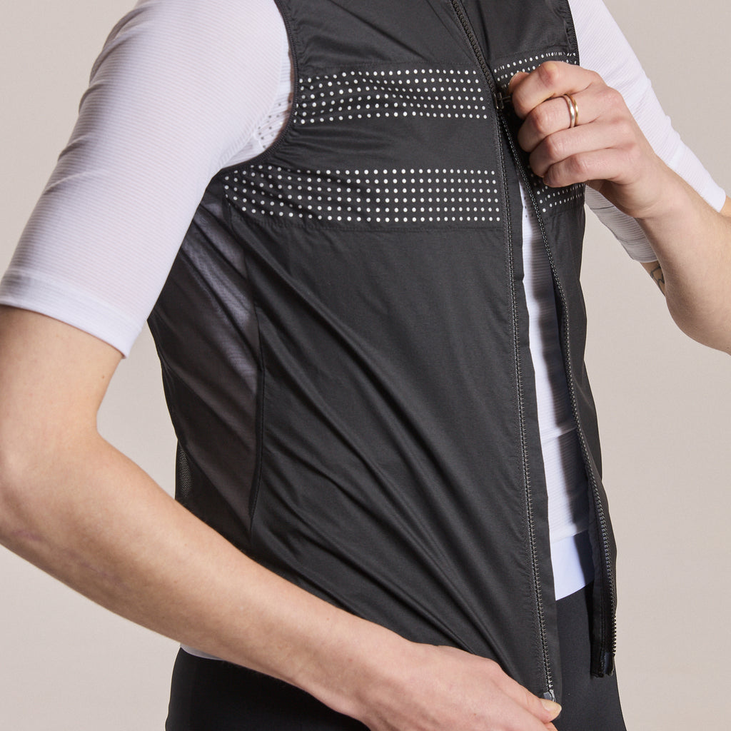 Women's Brevet Wind Gilet III - Black/Black