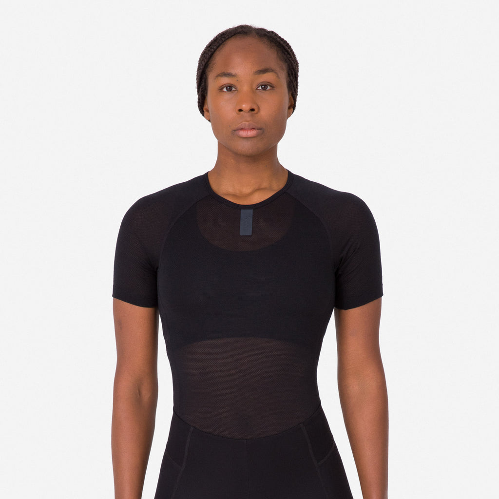 Women's Merino Lightweight Base Layer - SS - Black/Black