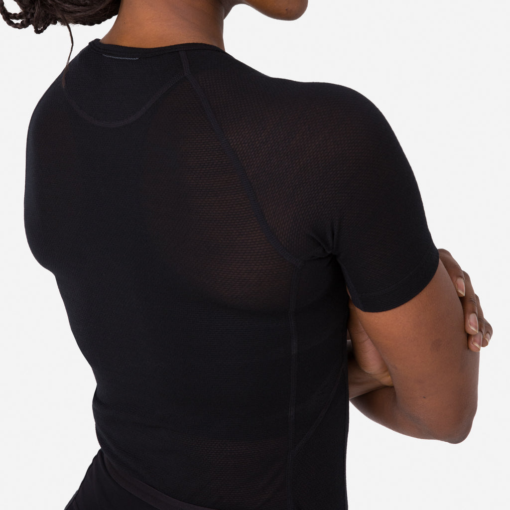 Women's Merino Lightweight Base Layer - SS - Black/Black