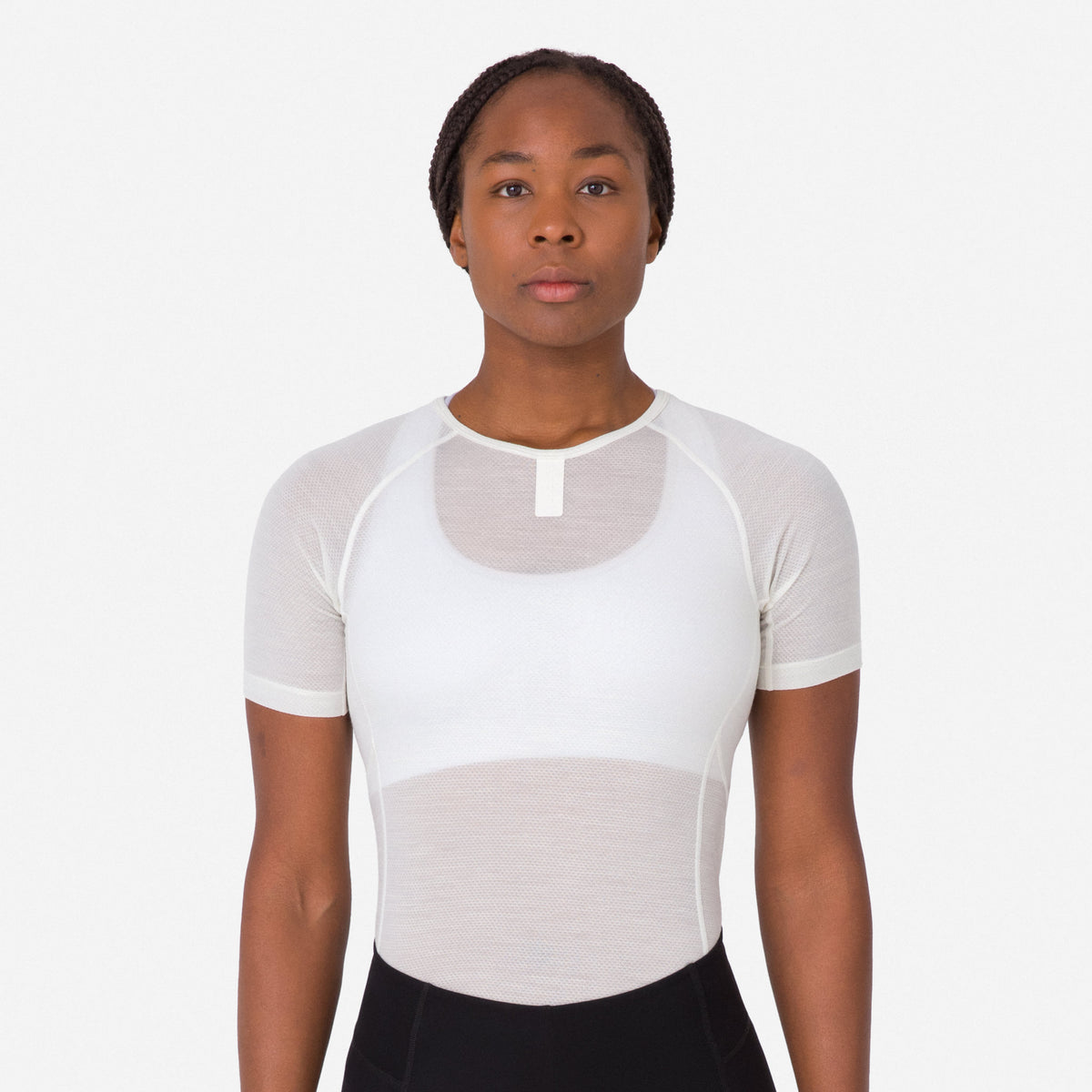 Women's Merino Lightweight Base Layer - SS - Cream/White
