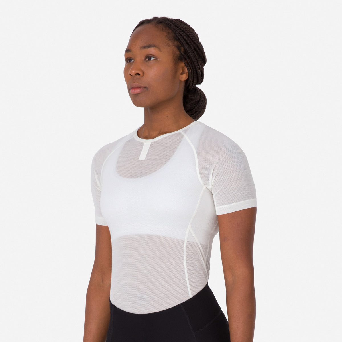 Women's Merino Lightweight Base Layer - SS - Cream/White