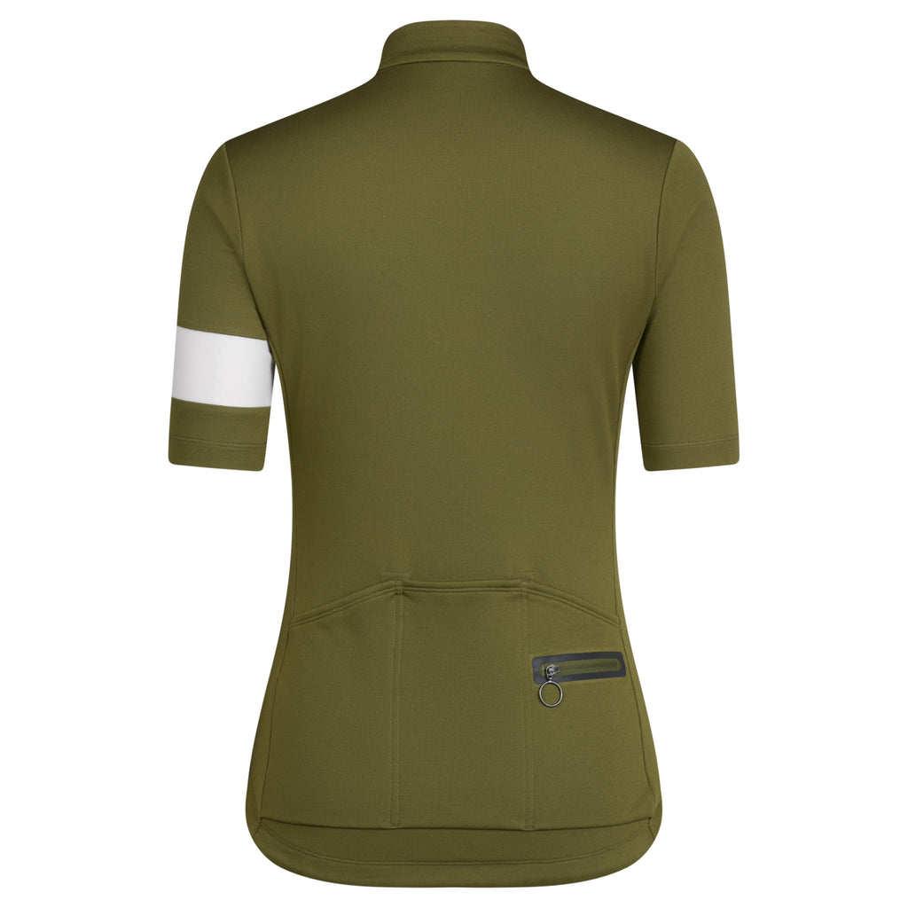 Women's Classic Jersey - Dark Khaki/White