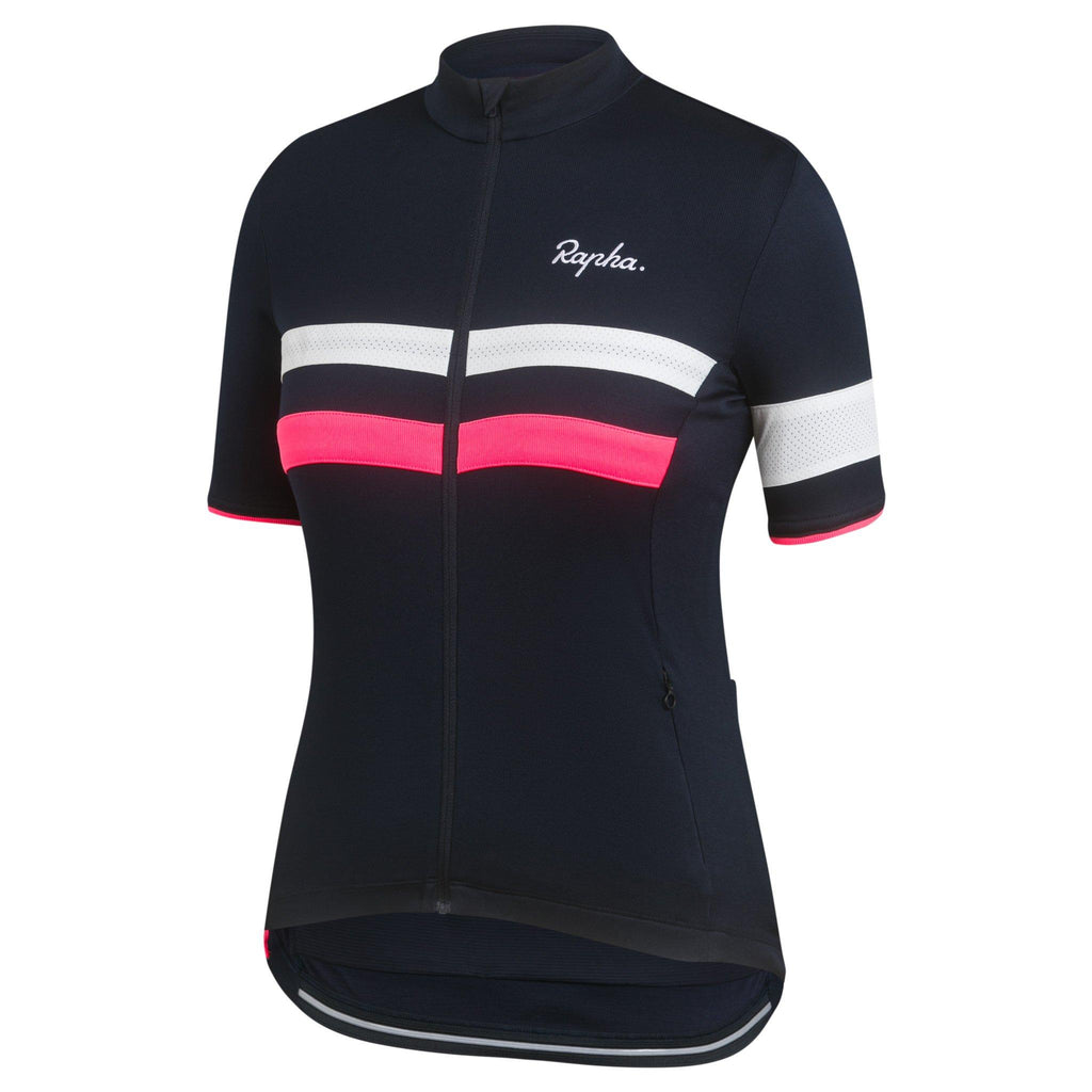 Women's Brevet Jersey - Dark Navy/High-Vis Pink