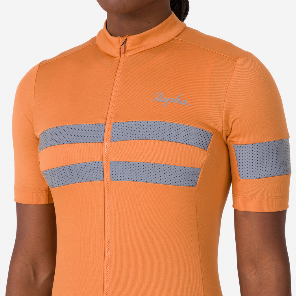 Women's Brevet Jersey - Dusted Orange/Silver