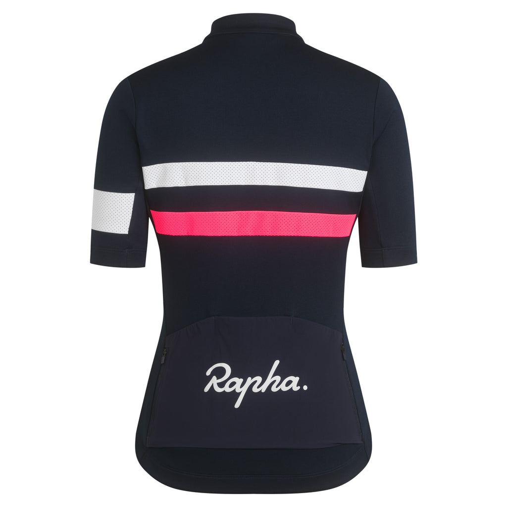 Women's Brevet Jersey - Dark Navy/High-Vis Pink/White