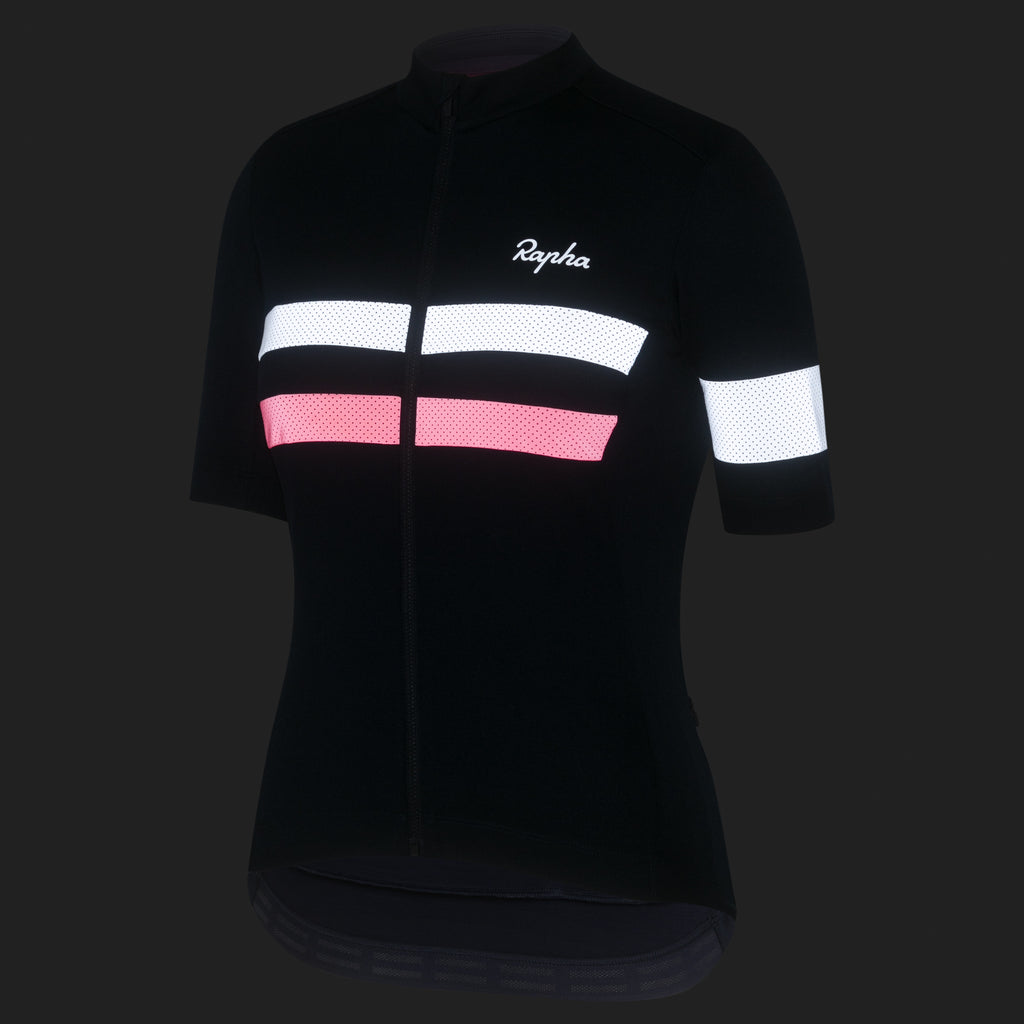 Women's Brevet Jersey - Dark Navy/High-Vis Pink/White