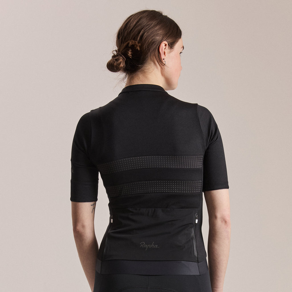Women's Brevet Merino Jersey III - Black/Black