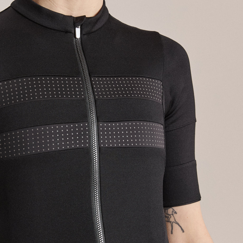 Women's Brevet Merino Jersey III - Black/Black