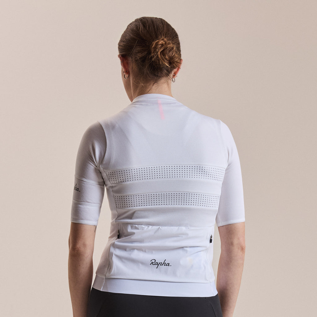 Women's Brevet Merino Jersey III - White/Silver