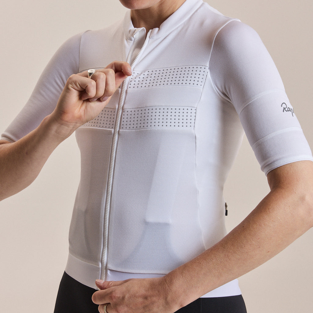 Women's Brevet Merino Jersey III - White/Silver