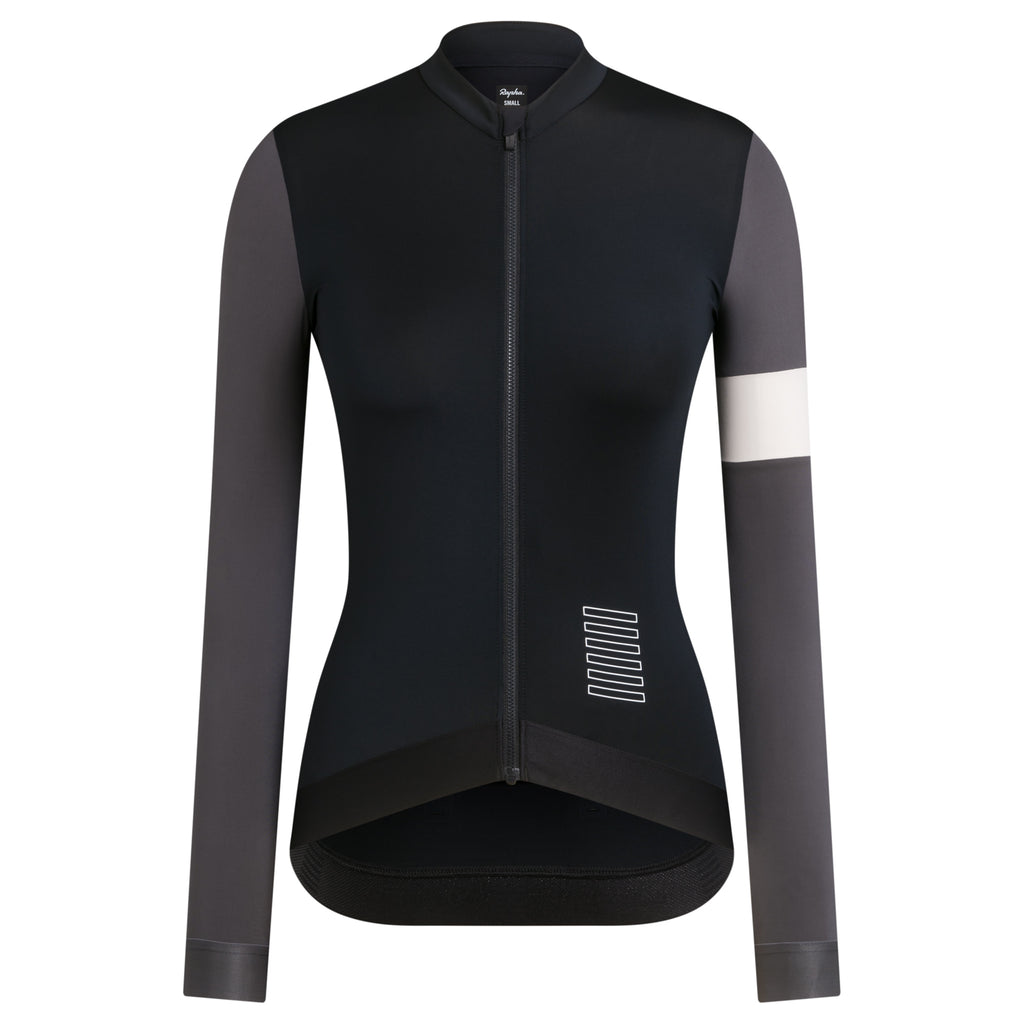 Women's Pro Team Long Sleeve Training Jersey - Black/Carbon Grey