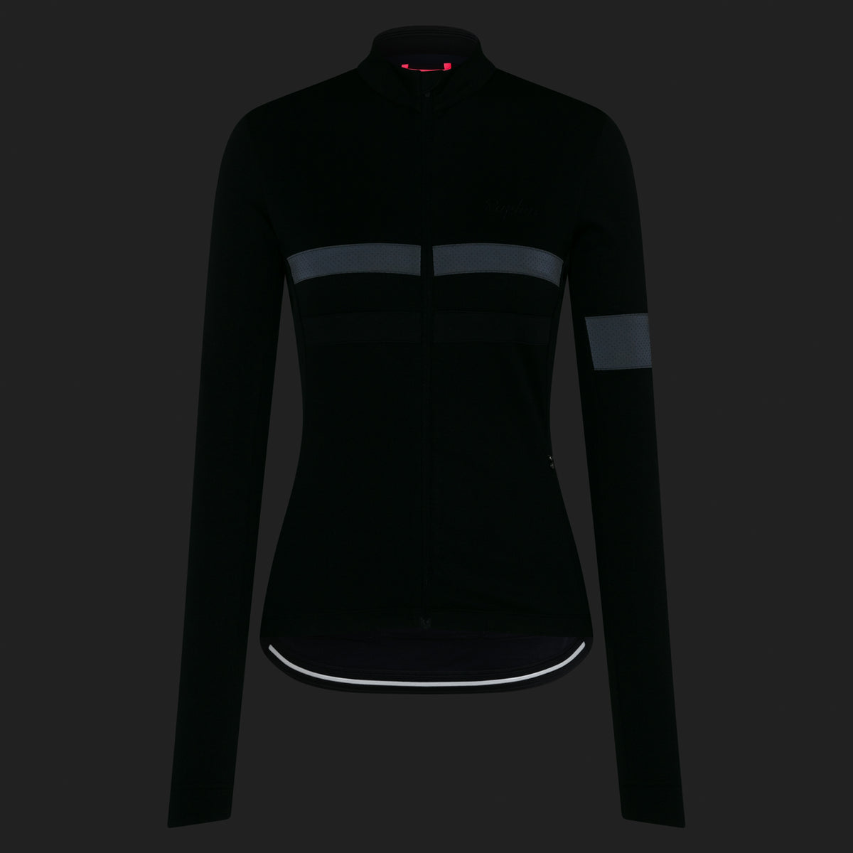 Women's Brevet Long Sleeve Jersey - Black/Black Reflective