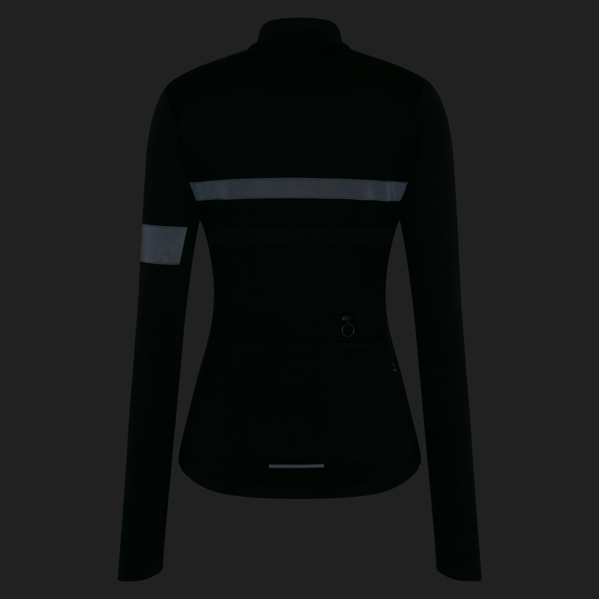 Women's Brevet Long Sleeve Jersey - Black/Black Reflective