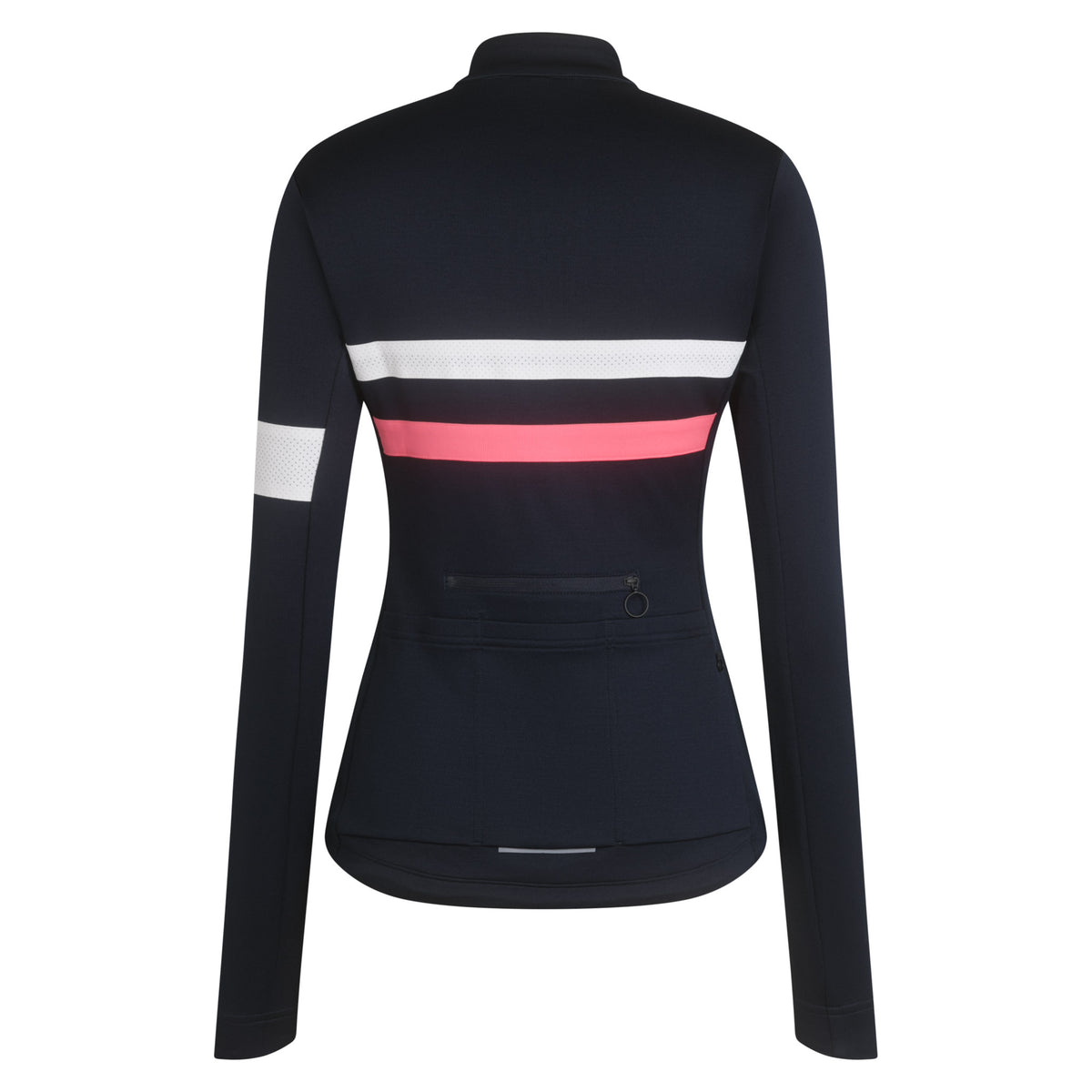 Women's Brevet Long Sleeve Jersey - Dark Navy/Hi-Vis Pink