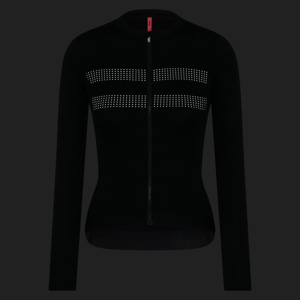 Women's Brevet Long Sleeve Merino Jersey III - Black/Black