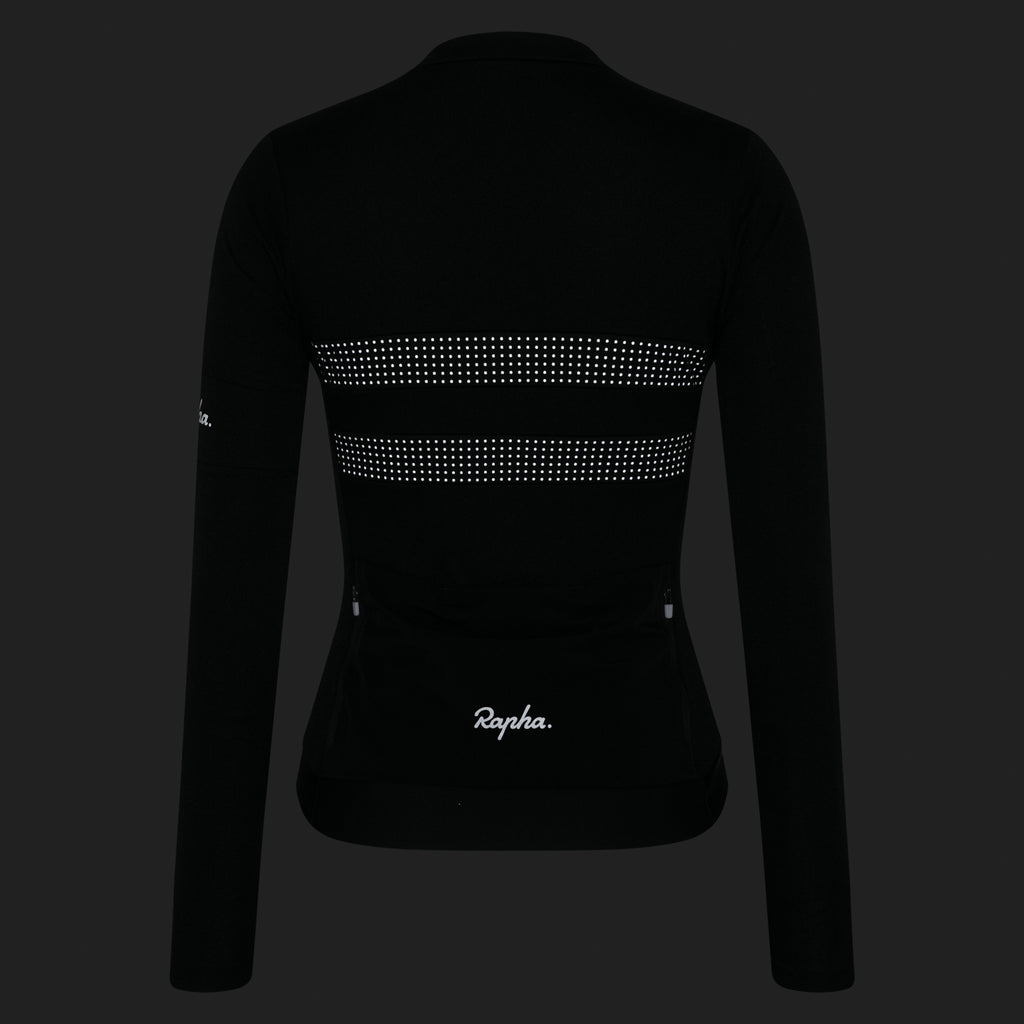 Women's Brevet Long Sleeve Merino Jersey III - Black/Black