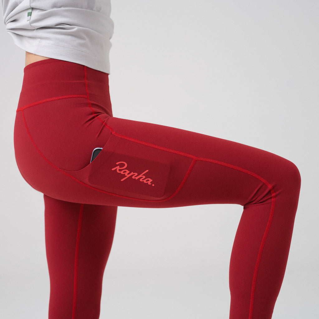 Women's All Day Leggings 7/8 - Dark Red