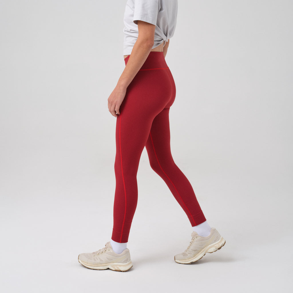 Women's All Day Leggings 7/8 - Dark Red
