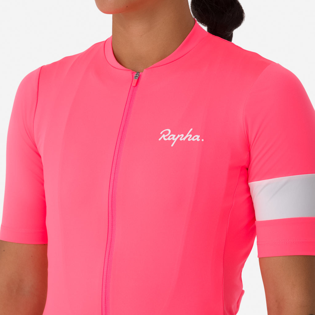 Women's Core Jersey - High-Vis Pink/White