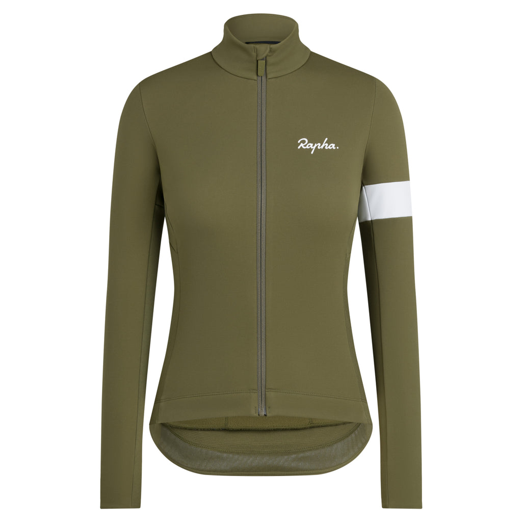 Women's Core Winter Jacket - Dark Khaki/White