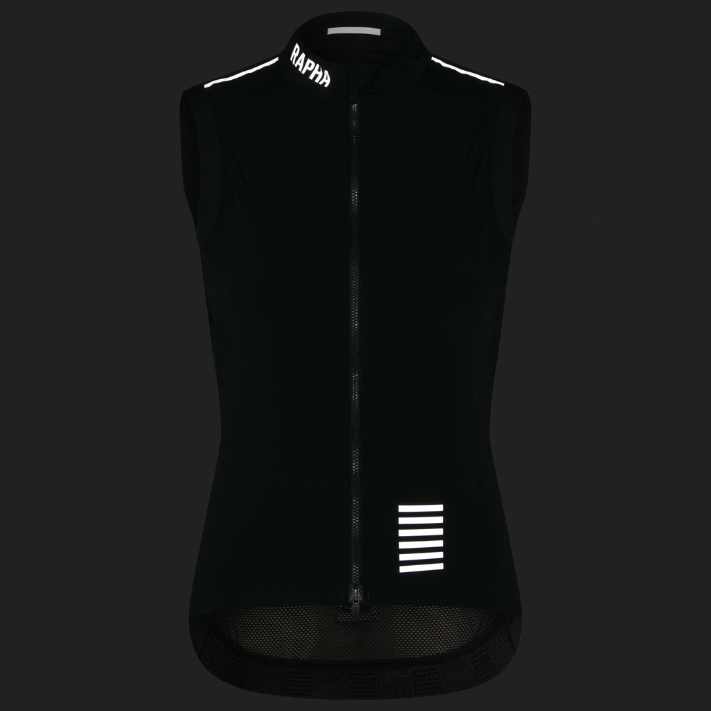 Women's Pro Team Lightweight Gilet - Black/Silver