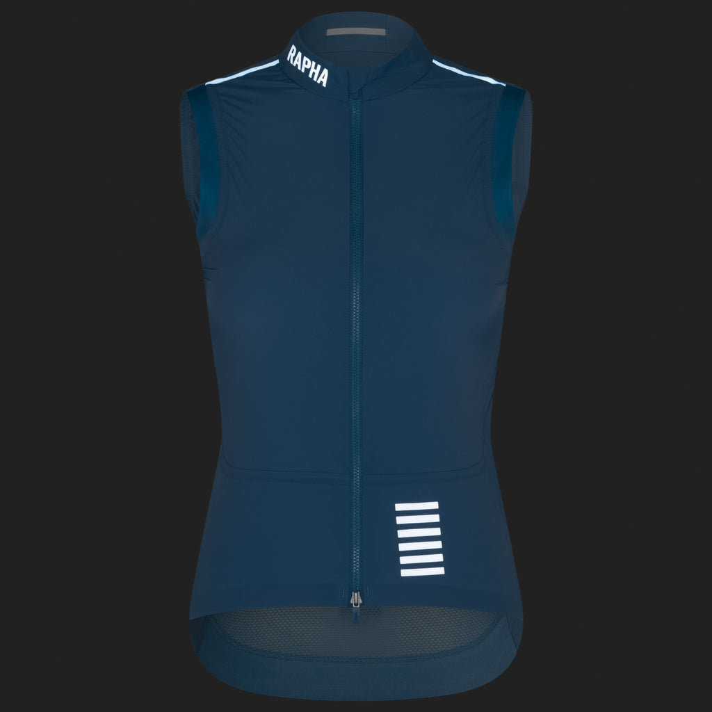 Women's Pro Team Lightweight Gilet - Dusted Blue/White