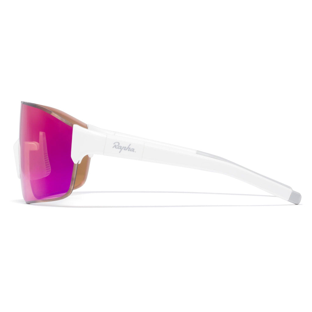 FUORI Glasses - White/Pink Blue Lens